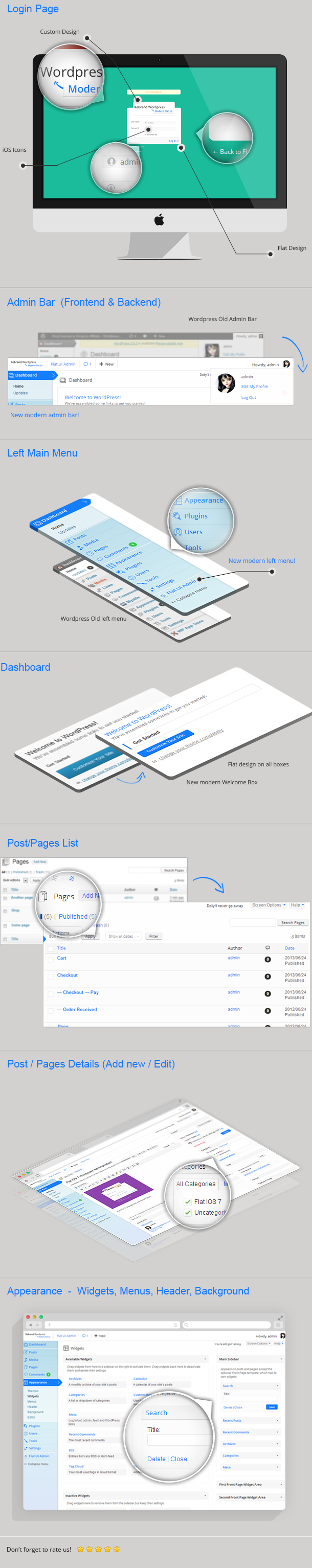 Rebrand WordPress Admin Theme - Modern Flat UI - 9