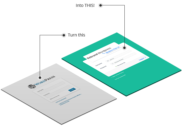 Rebrand Wordpress Admin Theme - Modern Flat UI - 3
