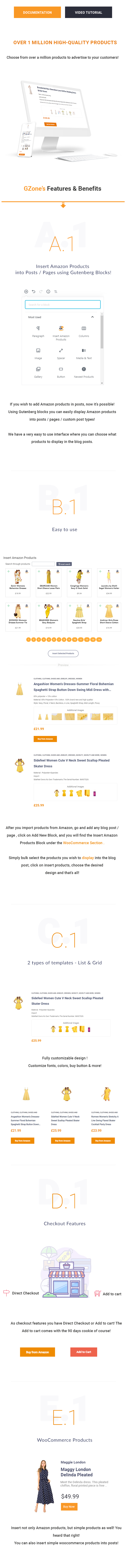 GZone - Insert Amazon / WooCommerce Products into Posts / Pages - 1