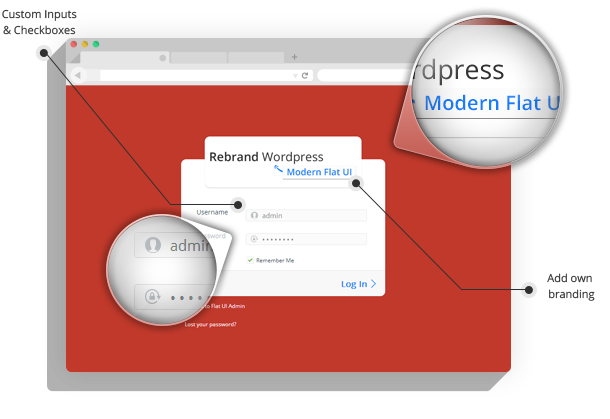Rebrand Wordpress Admin Theme - Modern Flat UI - 5