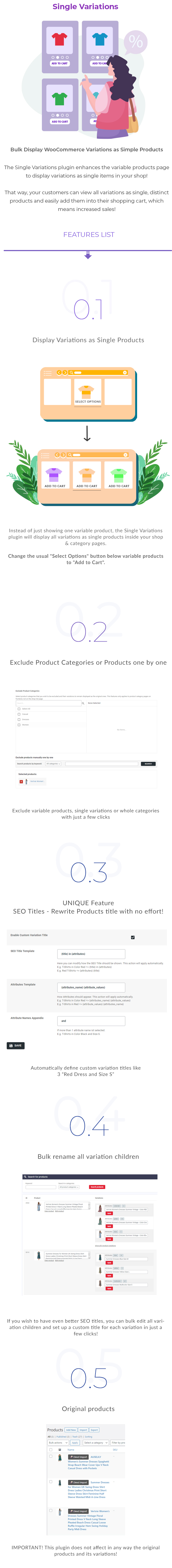 Bulk Display WooCommerce Variations as Simple Products - 1